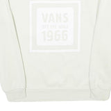 VANS Mens White Crew Neck XS Sweatshirt Cotton Blend Pullover Off The Wall