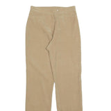 Womens Slim Fit Beige Viscose Trousers W26 L32 Zip Closure Stylish