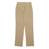 Womens Slim Fit Beige Viscose Trousers W26 L32 Zip Closure Stylish