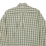 TOMMY HILFIGER Mens Green & White Check Shirt S Classic Cotton Blend Long Sleeve