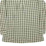 TOMMY HILFIGER Mens Green & White Check Shirt S Classic Cotton Blend Long Sleeve