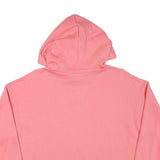 CHAMPION Womens Pink Cotton Blend Pullover Hoodie L Cropped Drawstring