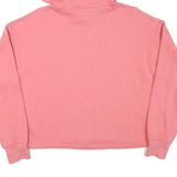 CHAMPION Womens Pink Cotton Blend Pullover Hoodie L Cropped Drawstring
