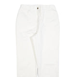 Womens White Regular Fit Straight Leg Denim Cotton Blend Jeans W28 L30 Casual