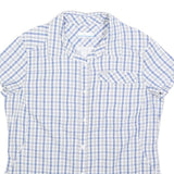 COLUMBIA Womens Blue & White Check Shirt L Lightweight Summer Casual