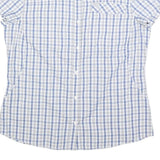 COLUMBIA Womens Blue & White Check Shirt L Lightweight Summer Casual