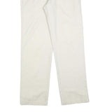 YES OR NO Mens Cotton Blend White Regular Fit Straight Leg Trousers W32 L32 Zip