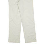 YES OR NO Mens Cotton Blend White Regular Fit Straight Leg Trousers W32 L32 Zip