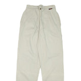 JEANS CLUB Womens Cotton Blend Beige Regular Fit Straight Trousers W24 L29