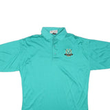 COBRA Mens Turquoise Polo Shirt L Cotton Blend Short Sleeve Crest Logo Casual