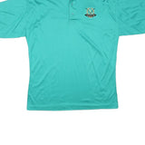 COBRA Mens Turquoise Polo Shirt L Cotton Blend Short Sleeve Crest Logo Casual