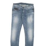 G-STAR Mens Slim Blue Denim Light Wash Jeans W29 L32 Zip Closure