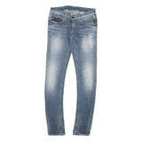 G-STAR Mens Slim Blue Denim Light Wash Jeans W29 L32 Zip Closure