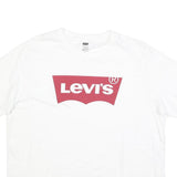 LEVI'S Womens White XL Graphic T-Shirt Short Sleeve Crew Neck Logo Print