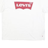 LEVI'S Womens White XL Graphic T-Shirt Short Sleeve Crew Neck Logo Print