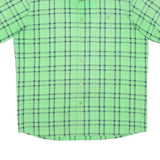 MAMMUT Mens Green Check Shirt M Lightweight Cotton Blend Outdoor Casual
