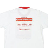 HANES Mens White & Red Stanford Great Race Ringer T-Shirt L Short Sleeve Crew