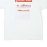 HANES Mens White & Red Stanford Great Race Ringer T-Shirt L Short Sleeve Crew