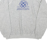 Mens Grey Chinese Qi-Gong Research Association Sweatshirt Crew Neck M Cotton