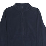 STARTER Mens Navy Blue Jacket M Polyester Zip Up Plain Casual Outerwear