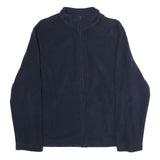 STARTER Mens Navy Blue Jacket M Polyester Zip Up Plain Casual Outerwear