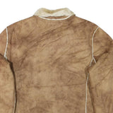DRAPER'S & DAMON'S Womens Brown Faux Shearling Zip Jacket L Polyester Blend