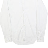 ZARA MAN Mens White Cotton Blend Shirt S Stylish Smart Casual Long Sleeve