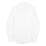 ZARA MAN Mens White Cotton Blend Shirt S Stylish Smart Casual Long Sleeve