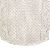 MR DEECEE Mens Beige Check Shirt XL Cotton Blend Long Sleeve Button Closure