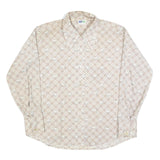 MR DEECEE Mens Beige Check Shirt XL Cotton Blend Long Sleeve Button Closure