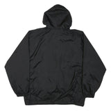TN MOUNTAIN Mens Black Hooded Zip Jacket M Nylon Plain Lightweight Outdoor