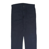CALVIN KLEIN Mens Cotton Navy Blue Regular Straight Trousers W32 L33 Classic