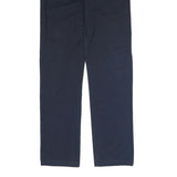 CALVIN KLEIN Mens Cotton Navy Blue Regular Straight Trousers W32 L33 Classic