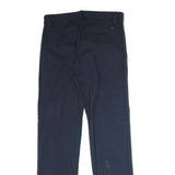 CALVIN KLEIN Mens Cotton Navy Blue Regular Straight Trousers W32 L33 Classic