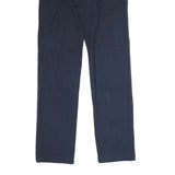 CALVIN KLEIN Mens Cotton Navy Blue Regular Straight Trousers W32 L33 Classic