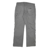 DICKIES Mens Grey Regular Fit Straight Cotton Blend Jeans W36 L32 Zip Pocket
