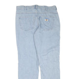 DICKIES Mens Jeans Blue Regular Straight Denim Light W36 L34 Classic Fit Zip