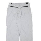 LOGG Mens Relaxed White Polyester Blend Trousers W34 L32 Zip Closure Pockets