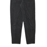 HIS Womens Black Relaxed Tapered Denim Medium W25 L28 Casual Zip Jeans