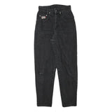 HIS Womens Black Relaxed Tapered Denim Medium W25 L28 Casual Zip Jeans