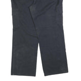 DICKIES Womens Cotton Blend Black Relaxed Cargo Trousers W40 L30 Utility