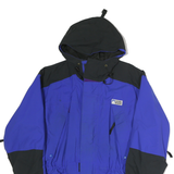 SIERRA DESIGNS Mens Blue & Black Outdoor Jacket M Polyester Zip Hooded Regular