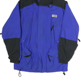 SIERRA DESIGNS Mens Blue & Black Outdoor Jacket M Polyester Zip Hooded Regular