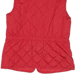 ST JOHNS BAY Womens Red Quilted Jacket M Polyester Blend Zip Pockets