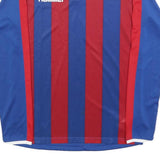 HUMMEL Mens Blue & Red Graphic T-Shirt S Long Sleeve Round Neck Sportswear