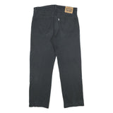 LEVI'S Mens Cotton Blend Black Regular Straight Trousers W36 L29 Classic Zip