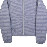 FILA Womens Blue Light Blue Puffer Jacket S Polyester Zip Outdoor Casual