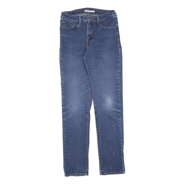 LEVI'S Womens Regular Blue Denim Classic Fit Zip Jeans W27 L30 Stylish