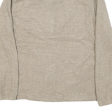 STARTER Mens Beige & Brown Zip Jacket L Polyester Blend Casual Outerwear