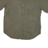 LINEA PRINCIPE Mens Olive & Mustard Patterned Shirt L Cotton Blend Casual